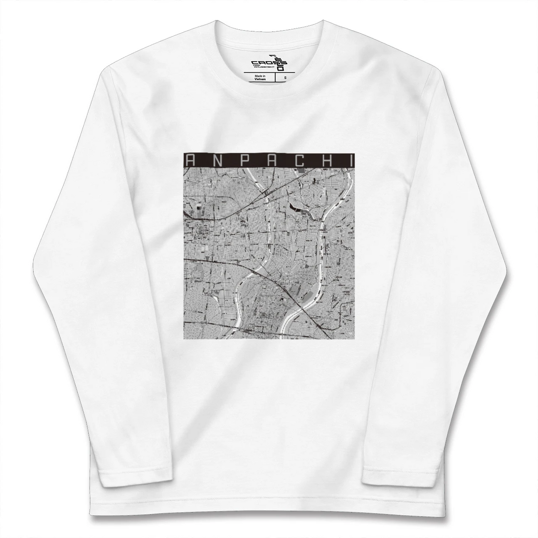 【安八(岐阜県)】地図柄ロングスリーブTシャツ