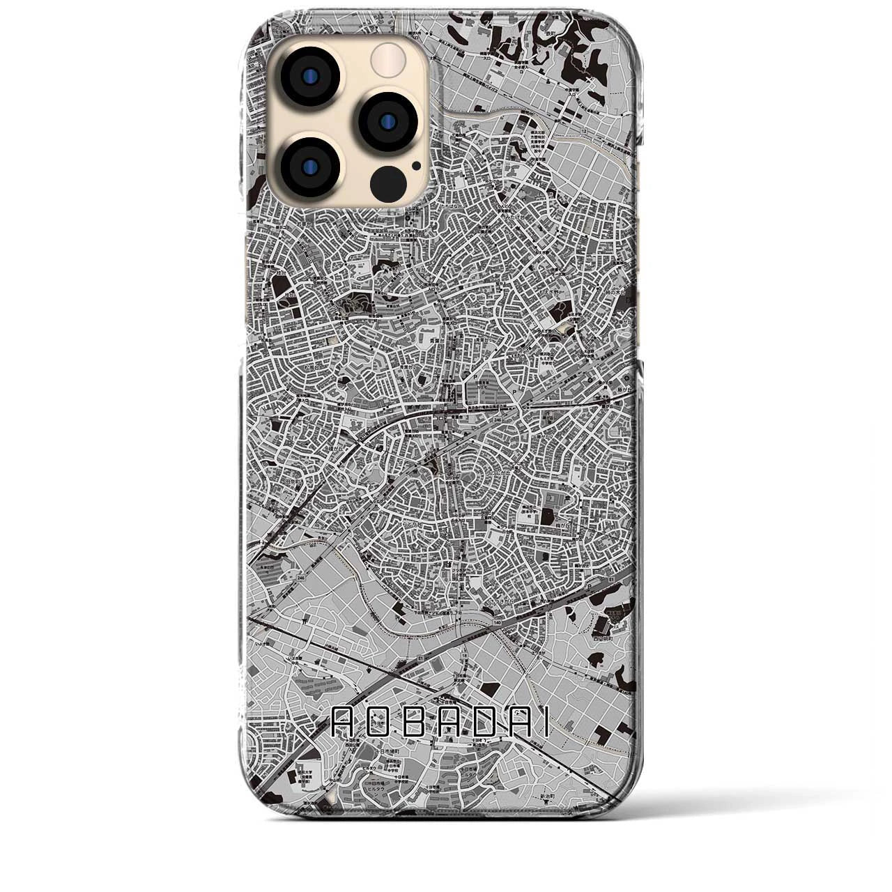 【青葉台（神奈川県）】地図柄iPhoneケース（クリアタイプ）