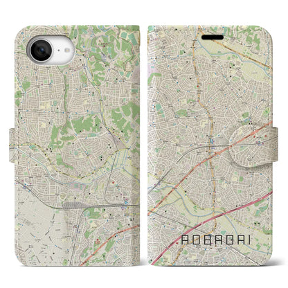 【青葉台（神奈川県）】地図柄iPhoneケース（手帳タイプ）