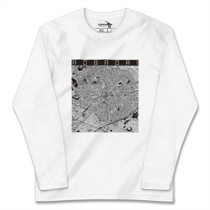 【青葉台（神奈川県）】地図柄ロングスリーブTシャツ
