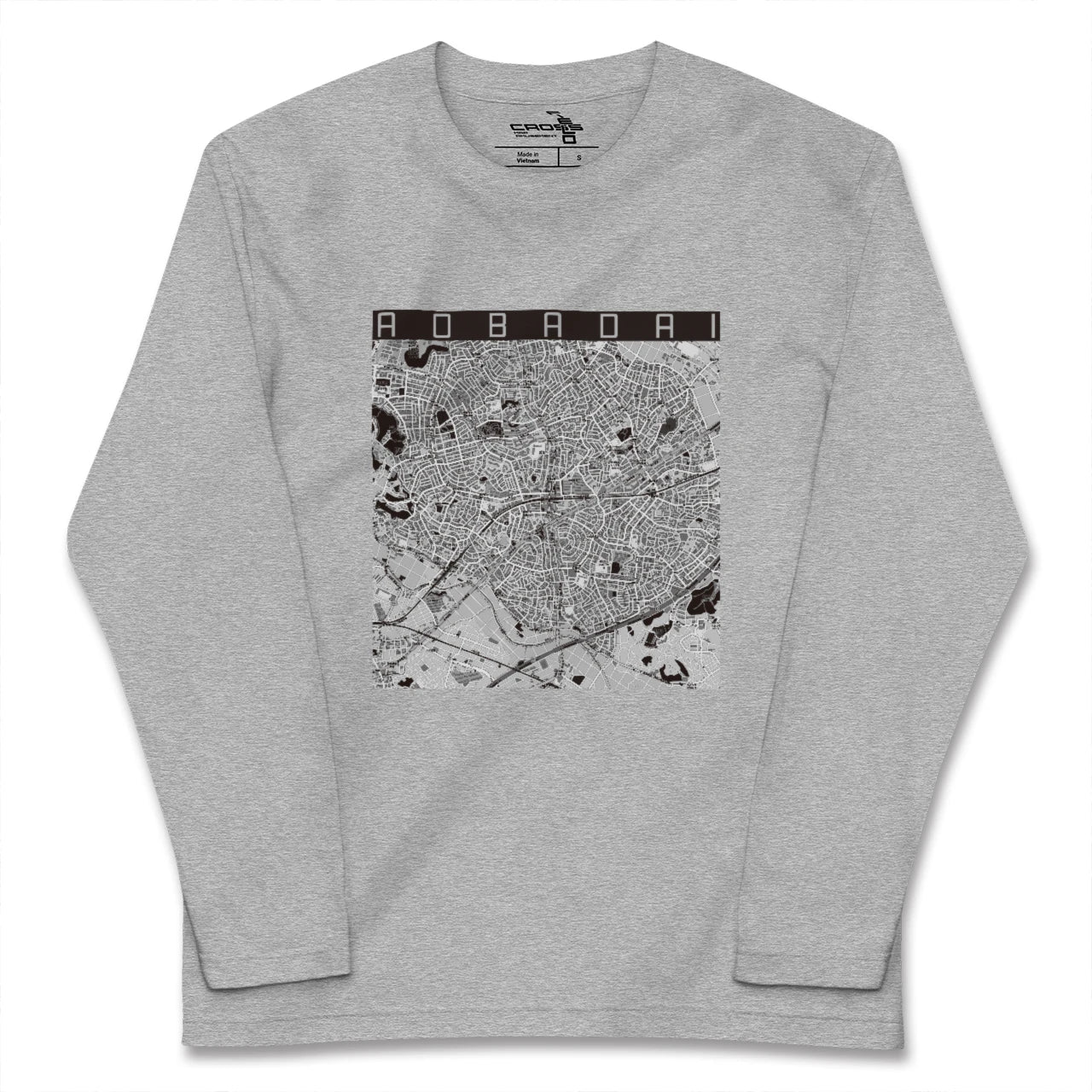 【青葉台（神奈川県）】地図柄ロングスリーブTシャツ