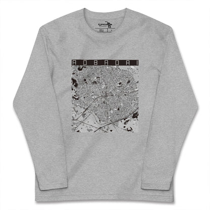 【青葉台（神奈川県）】地図柄ロングスリーブTシャツ