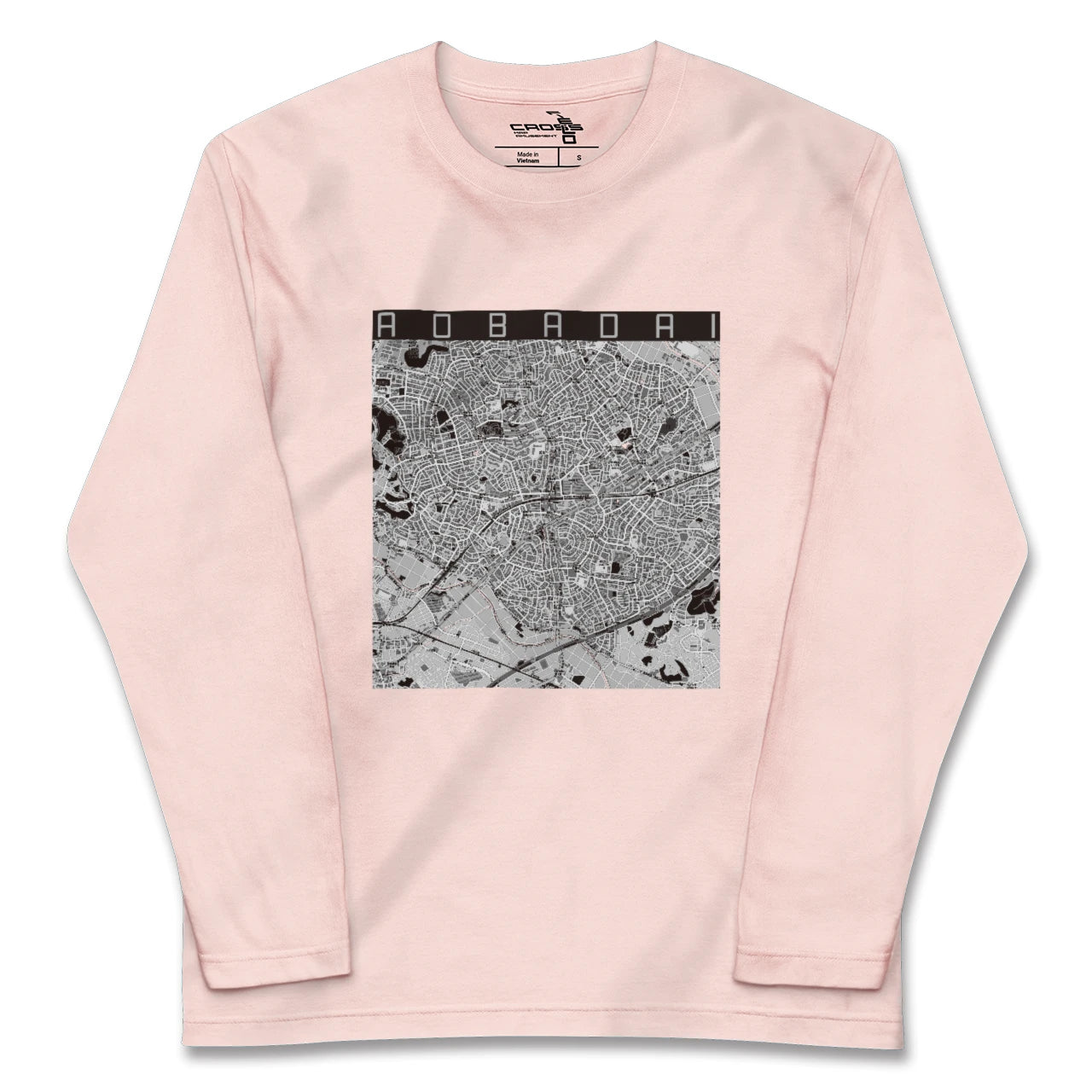 【青葉台（神奈川県）】地図柄ロングスリーブTシャツ