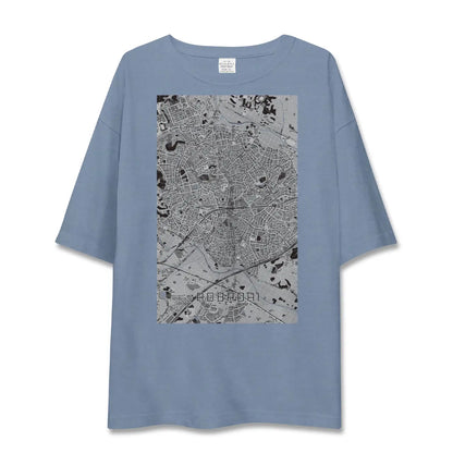 【青葉台（神奈川県）】地図柄ビッグシルエットTシャツ