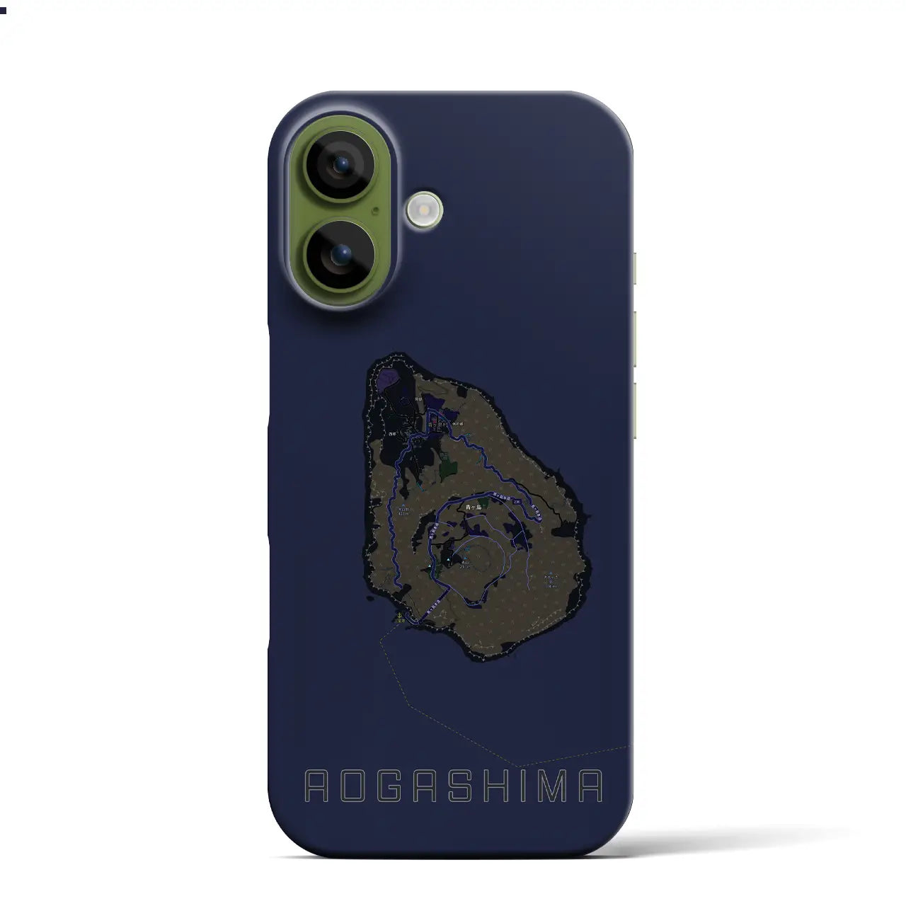 【青ヶ島（東京都）】地図柄iPhoneケース（バックカバータイプ）