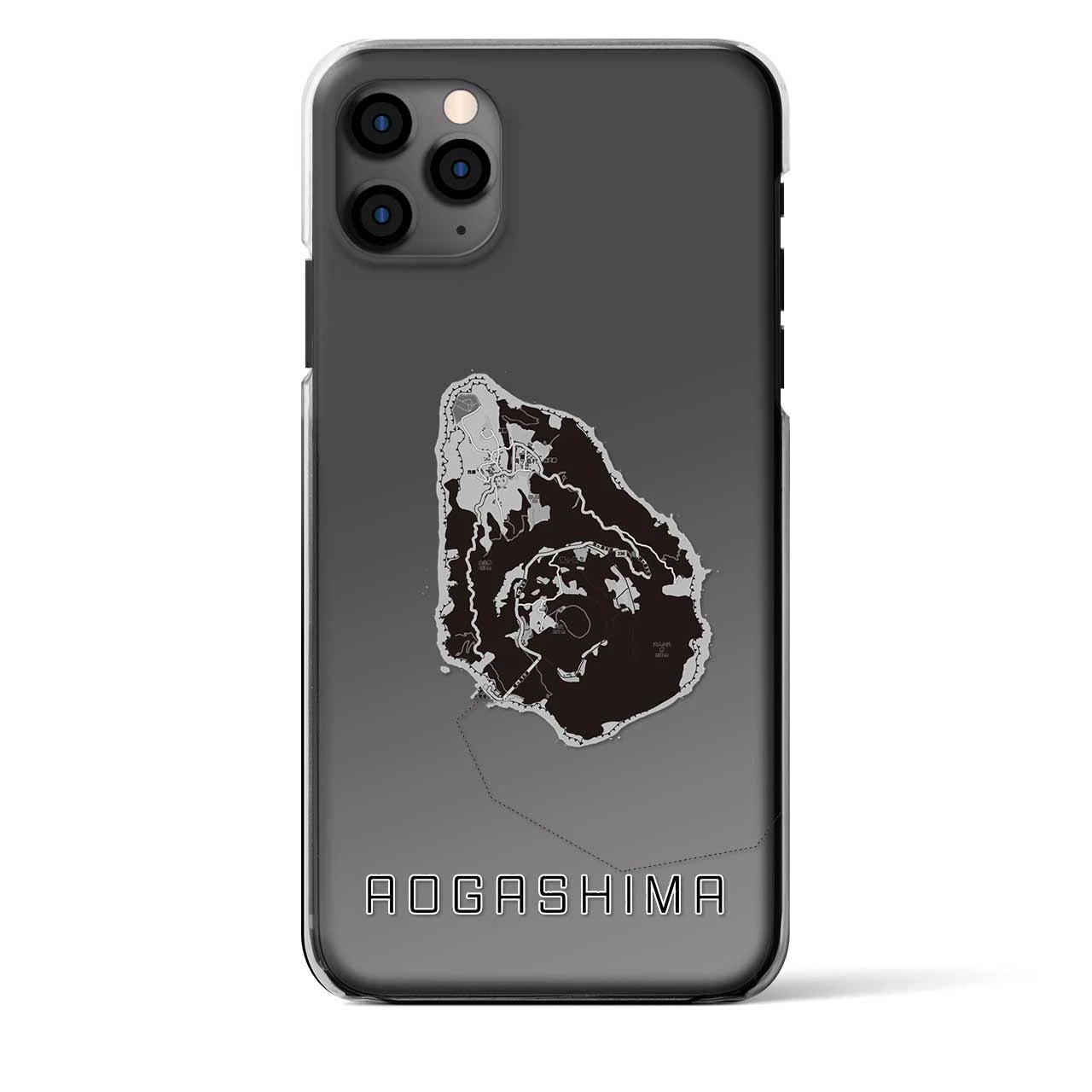 【青ヶ島（東京都）】地図柄iPhoneケース（クリアタイプ）