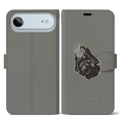 【青ヶ島（東京都）】地図柄iPhoneケース（手帳タイプ）