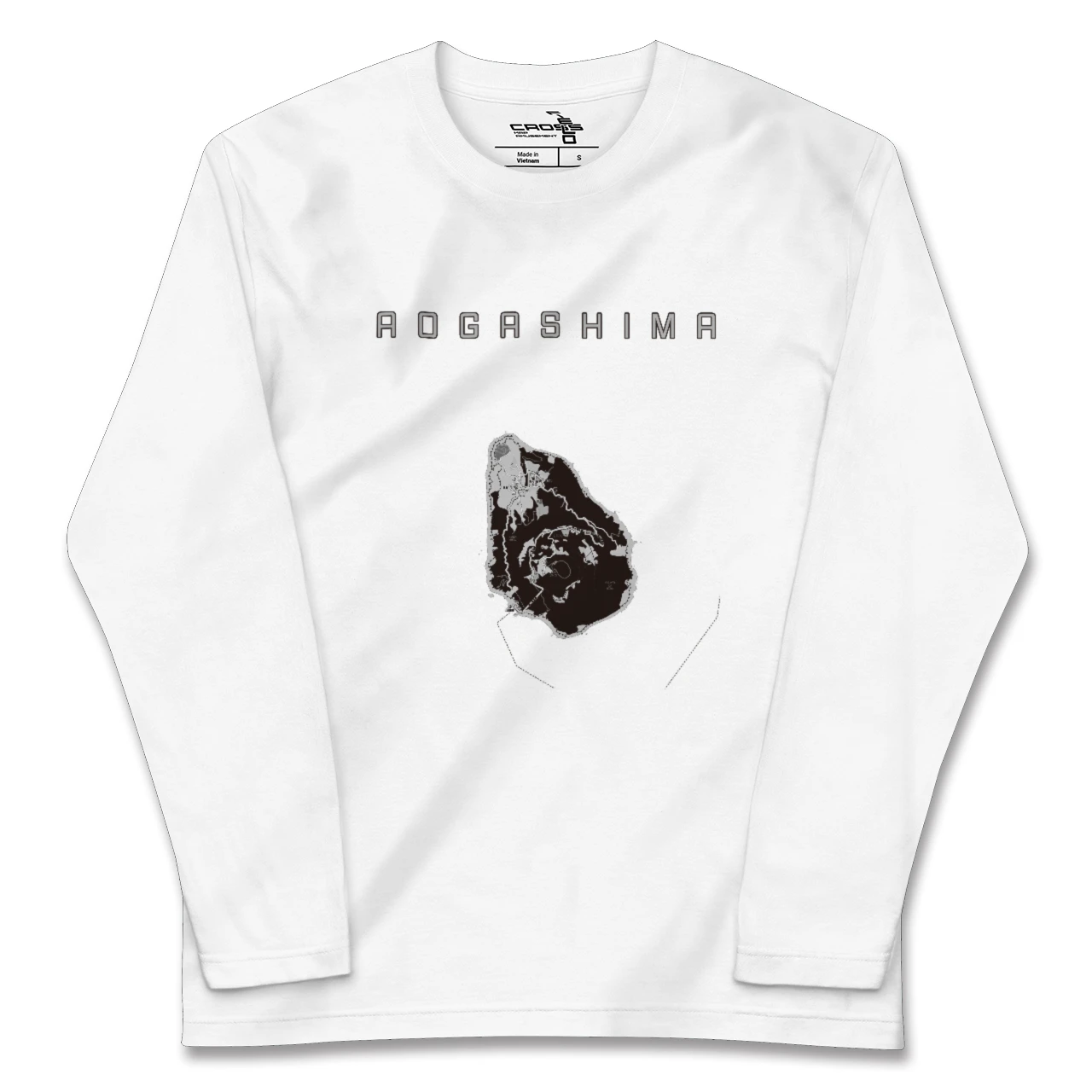 【青ヶ島（東京都）】地図柄ロングスリーブTシャツ