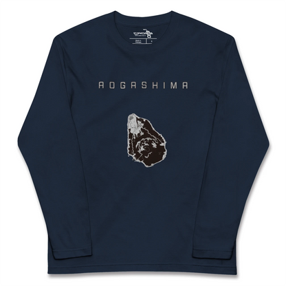 【青ヶ島（東京都）】地図柄ロングスリーブTシャツ