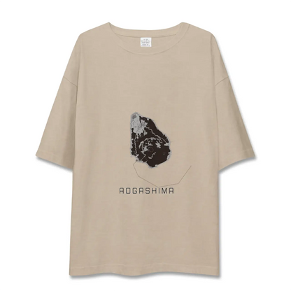 【青ヶ島（東京都）】地図柄ビッグシルエットTシャツ