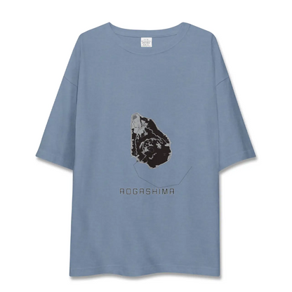 【青ヶ島（東京都）】地図柄ビッグシルエットTシャツ