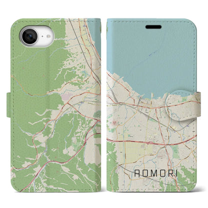 【青森2（青森県）】地図柄iPhoneケース（手帳タイプ）