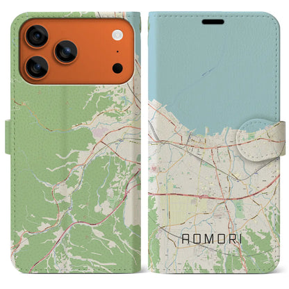 【青森2（青森県）】地図柄iPhoneケース（手帳タイプ）