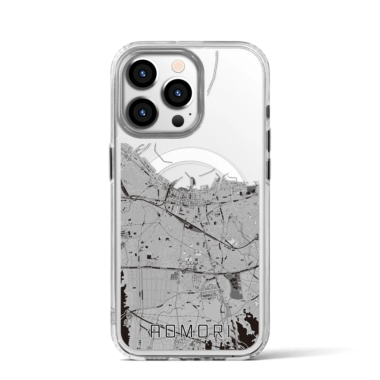 【青森2（青森県）】地図柄iPhoneケース（MagSafeタイプ）