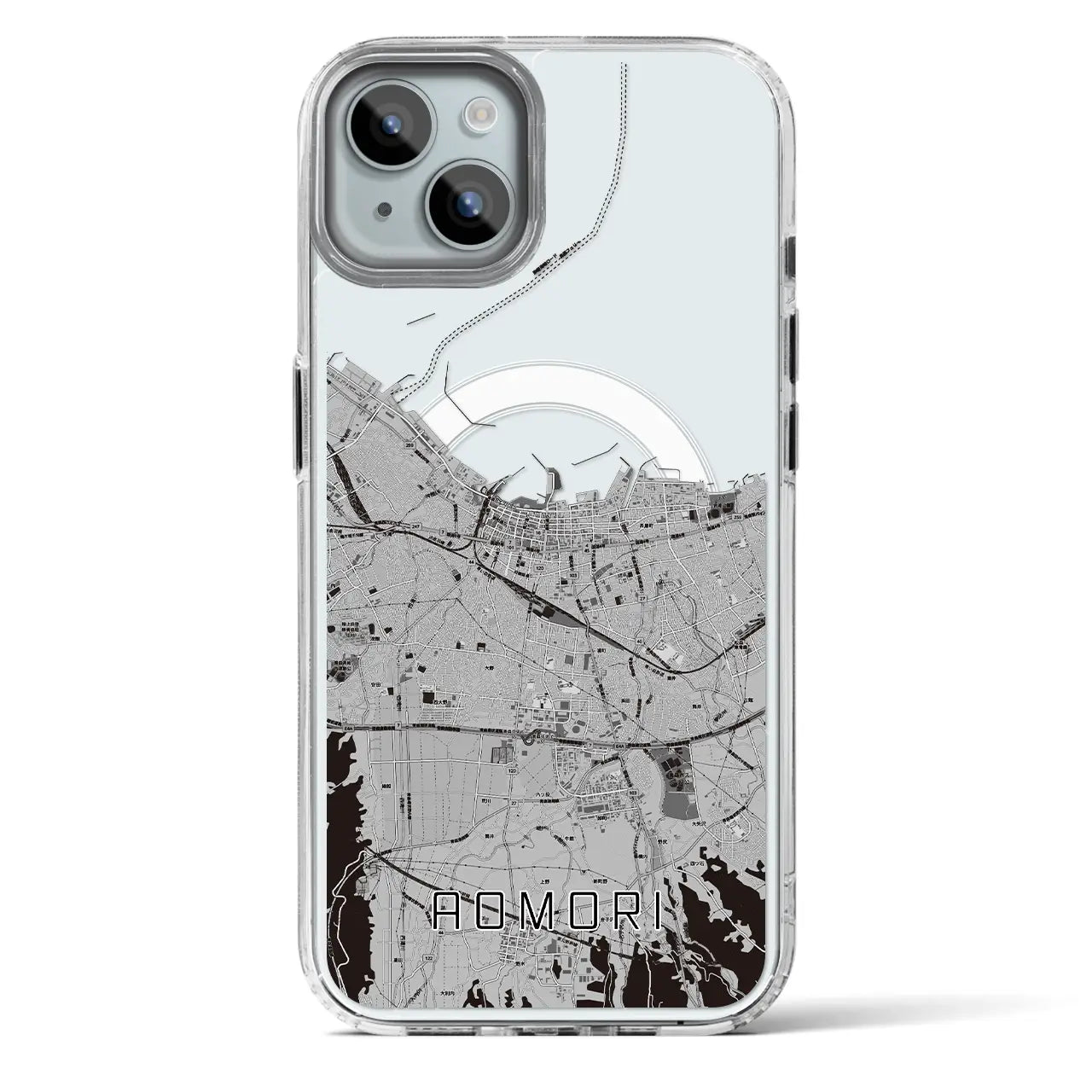【青森2（青森県）】地図柄iPhoneケース（MagSafeタイプ）