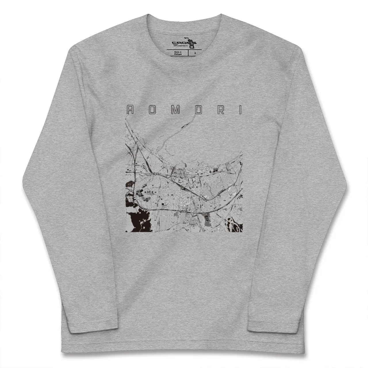 【青森2（青森県）】地図柄ロングスリーブTシャツ