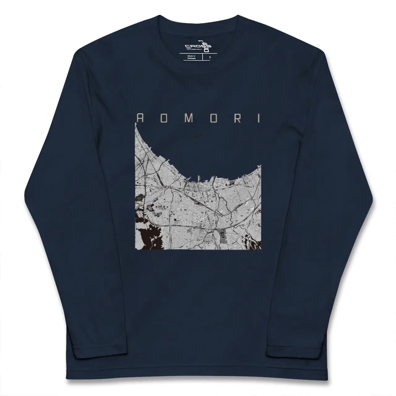 【青森2（青森県）】地図柄ロングスリーブTシャツ