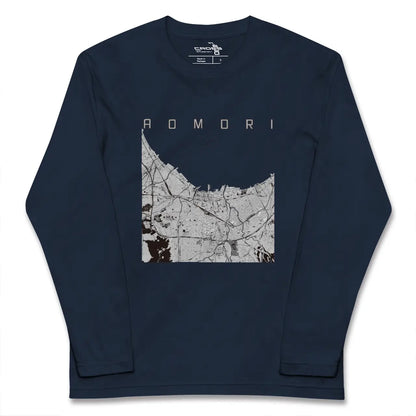 【青森2（青森県）】地図柄ロングスリーブTシャツ