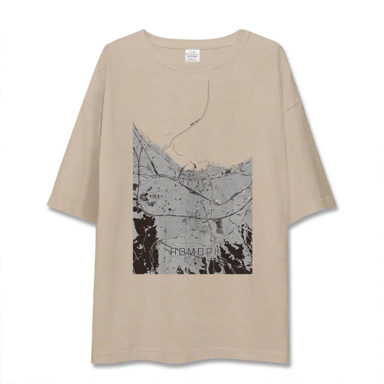 【青森2（青森県）】地図柄ビッグシルエットTシャツ
