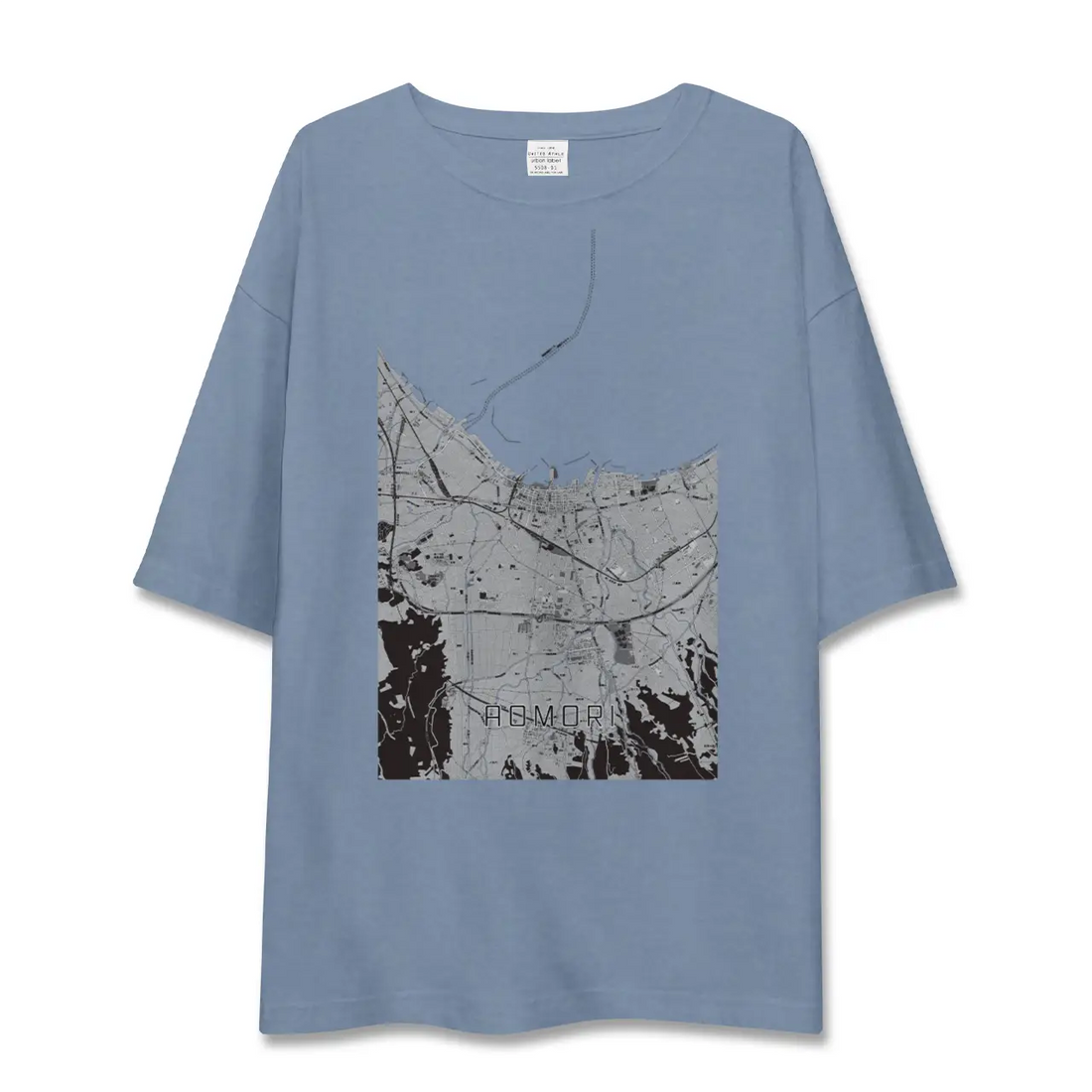 【青森2(青森県)】地図柄ビッグシルエットTシャツ
