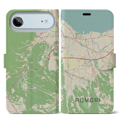 【青森（青森県）】地図柄iPhoneケース（手帳タイプ）