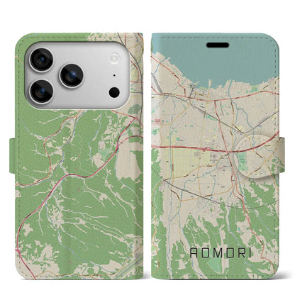 【青森（青森県）】地図柄iPhoneケース（手帳タイプ）