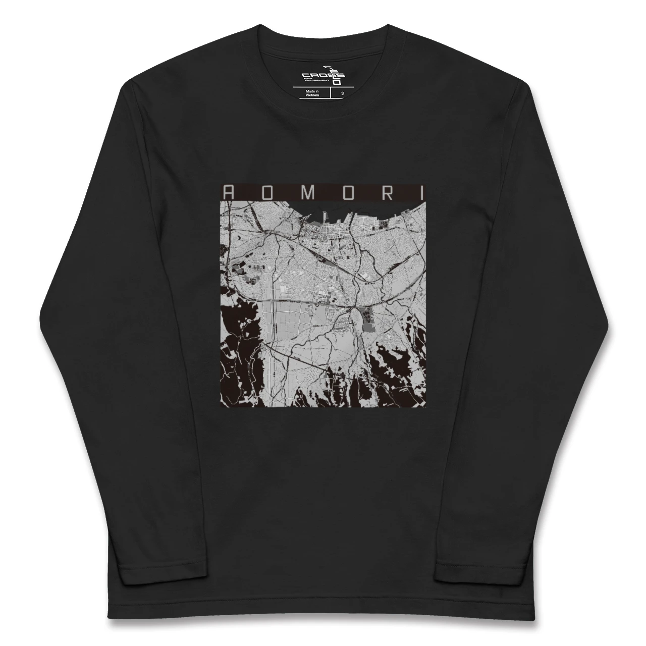 【青森（青森県）】地図柄ロングスリーブTシャツ