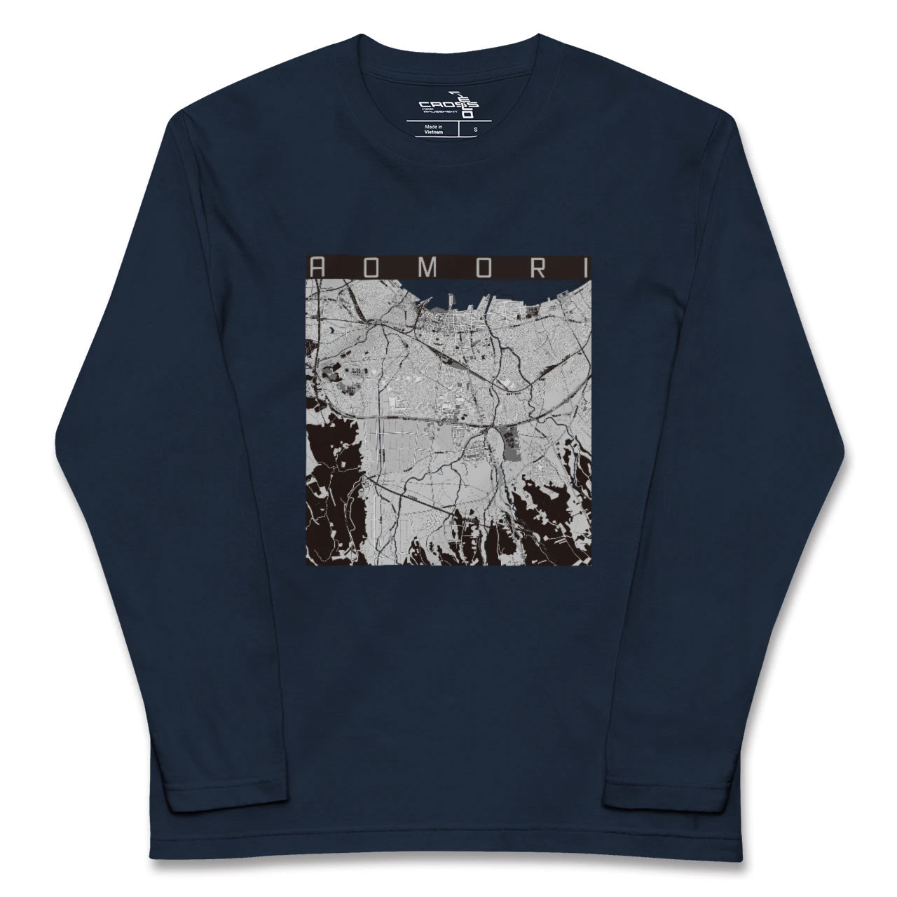 【青森（青森県）】地図柄ロングスリーブTシャツ