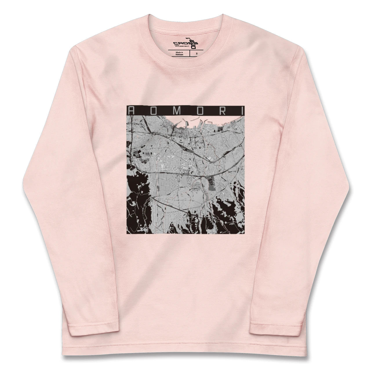 【青森（青森県）】地図柄ロングスリーブTシャツ