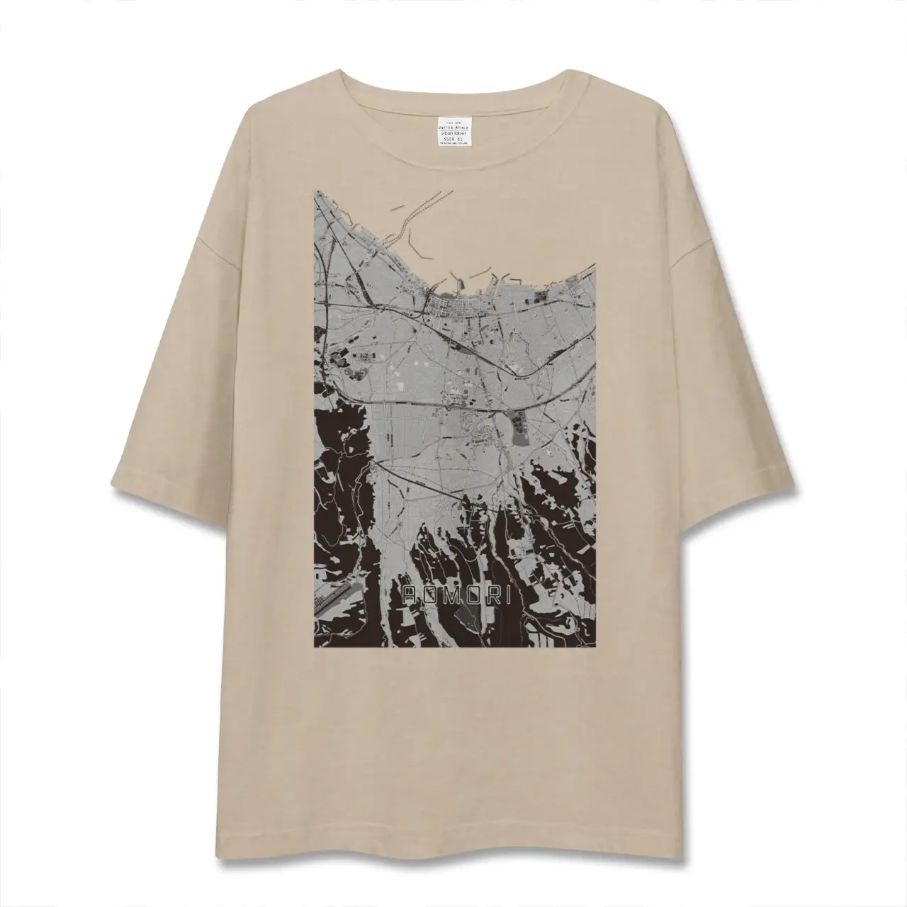 【青森（青森県）】地図柄ビッグシルエットTシャツ