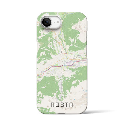 【アオスタ（イタリア）】地図柄iPhoneケース（バックカバータイプ）