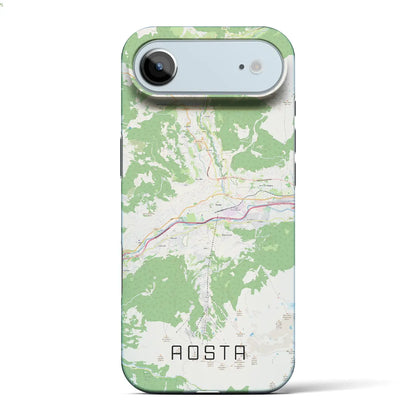 【アオスタ（イタリア）】地図柄iPhoneケース（バックカバータイプ）