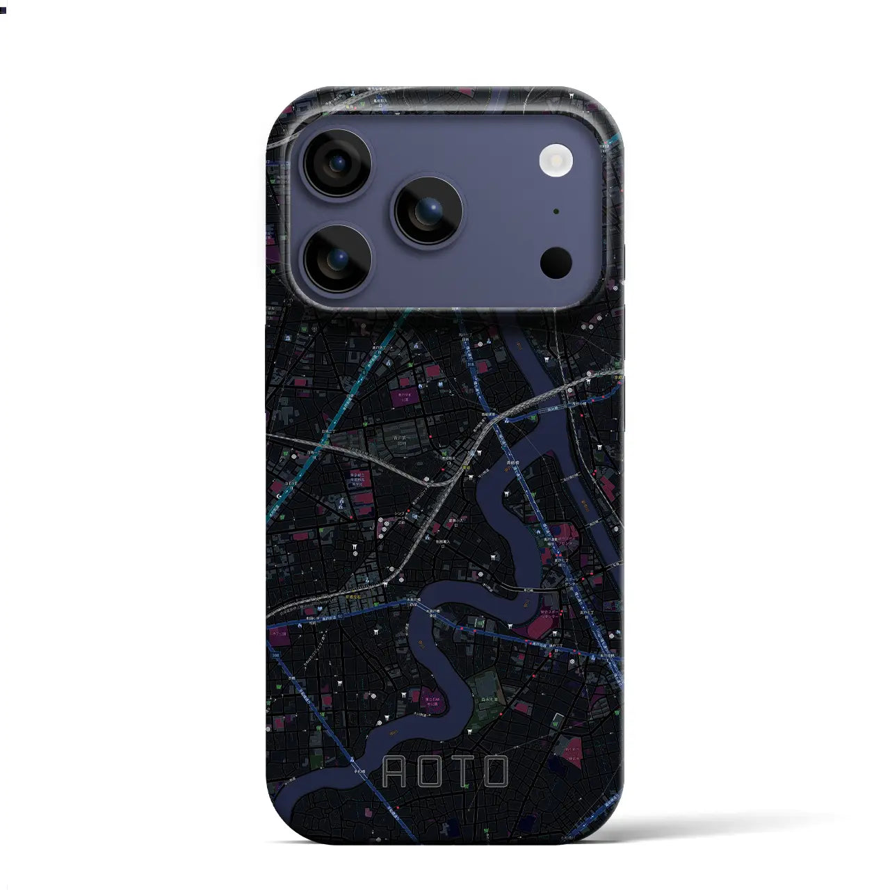 【青砥（東京都）】地図柄iPhoneケース（バックカバータイプ）