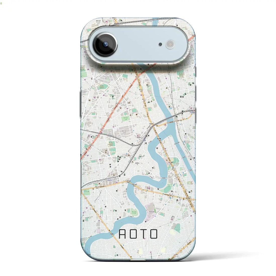 【青砥（東京都）】地図柄iPhoneケース（バックカバータイプ）ナチュラル・iPhone 17 Pro Max 用