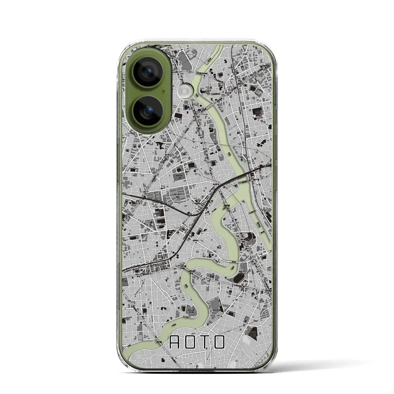 【青砥（東京都）】地図柄iPhoneケース（クリアタイプ）