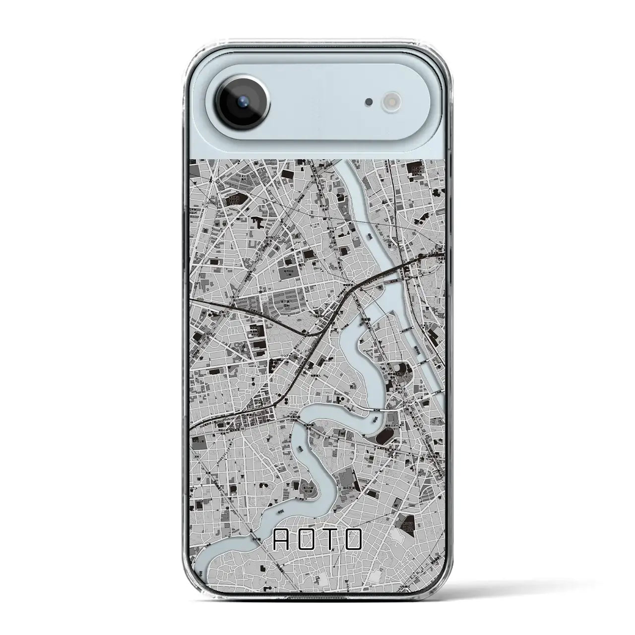 【青砥（東京都）】地図柄iPhoneケース（クリアタイプ）