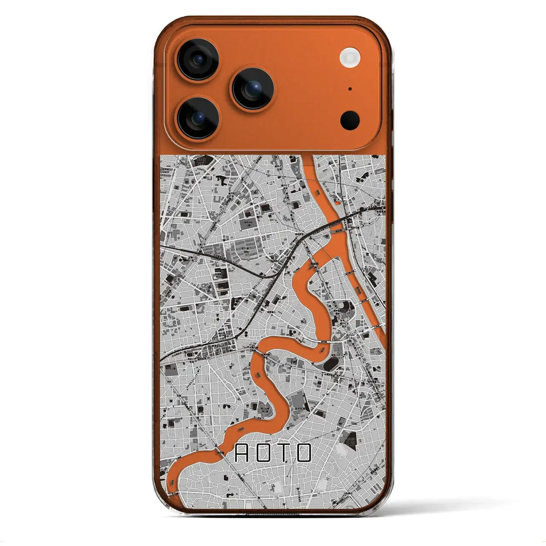 【青砥（東京都）】地図柄iPhoneケース（クリアタイプ）モノトーン・iPhone 17 Pro Max 用
