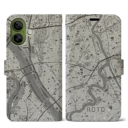 【青砥（東京都）】地図柄iPhoneケース（手帳タイプ）