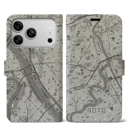 【青砥（東京都）】地図柄iPhoneケース（手帳タイプ）