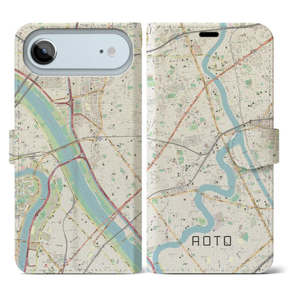 【青砥（東京都）】地図柄iPhoneケース（手帳タイプ）