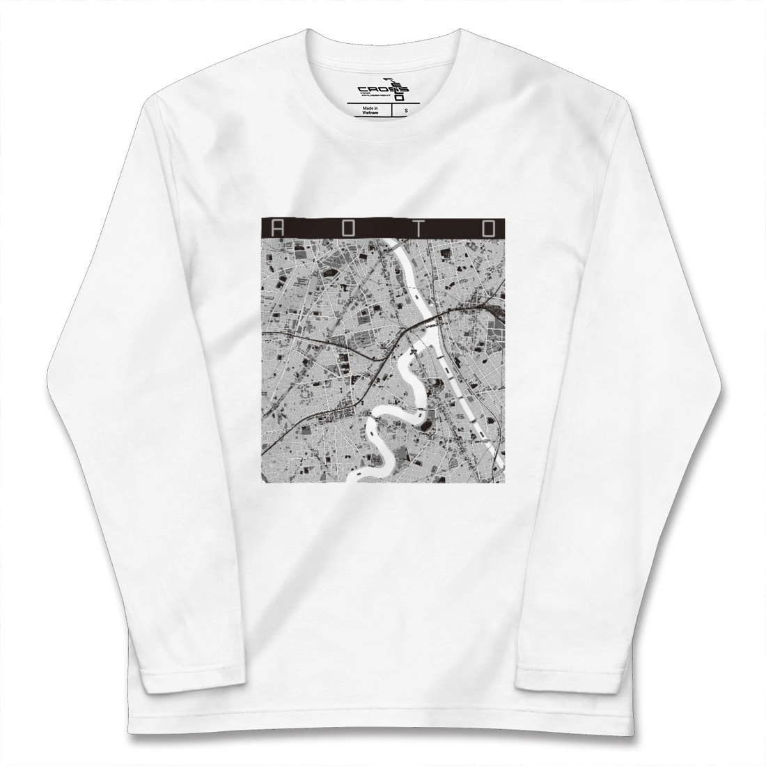 【青砥(東京都)】地図柄ロングスリーブTシャツ