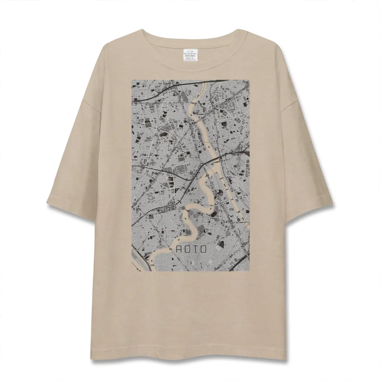 【青砥（東京都）】地図柄ビッグシルエットTシャツ