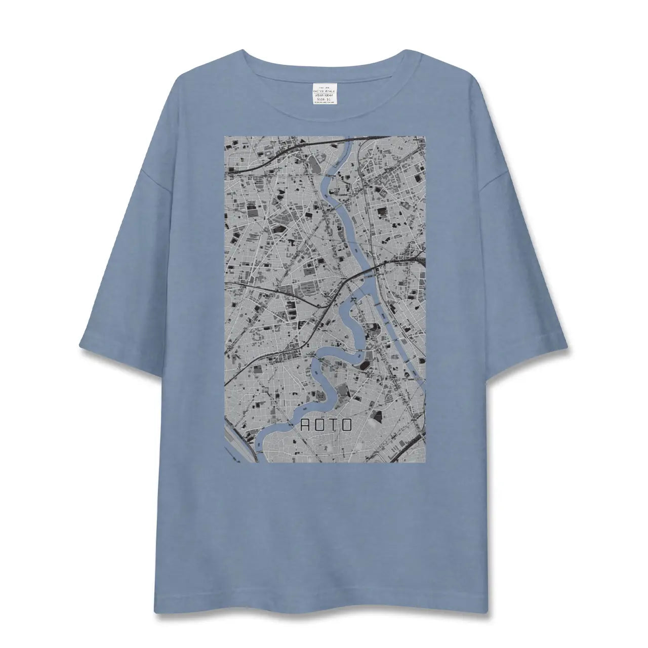【青砥（東京都）】地図柄ビッグシルエットTシャツ