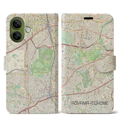 【青山一丁目（東京都）】地図柄iPhoneケース（手帳タイプ）