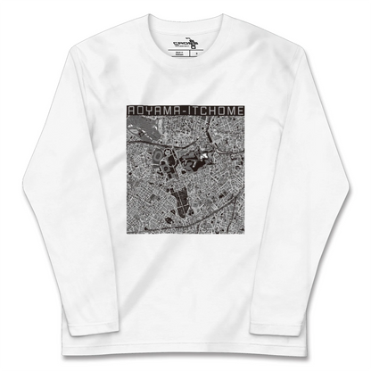 【青山一丁目（東京都）】地図柄ロングスリーブTシャツ