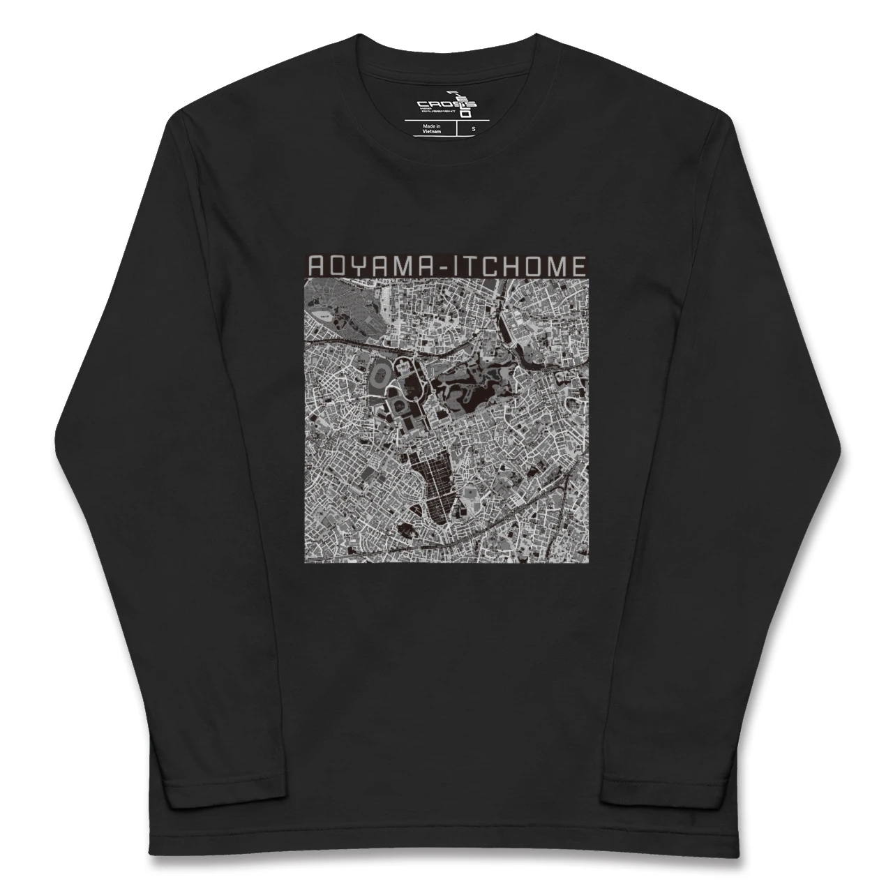 【青山一丁目（東京都）】地図柄ロングスリーブTシャツ