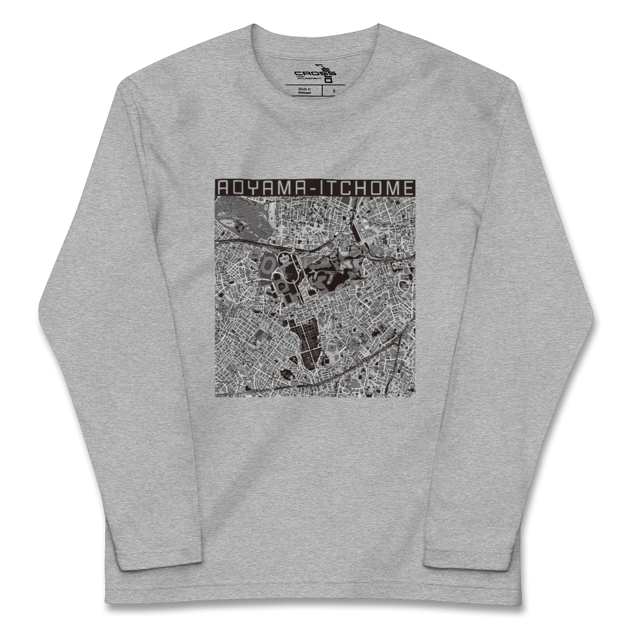 【青山一丁目（東京都）】地図柄ロングスリーブTシャツ