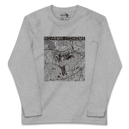 【青山一丁目（東京都）】地図柄ロングスリーブTシャツ