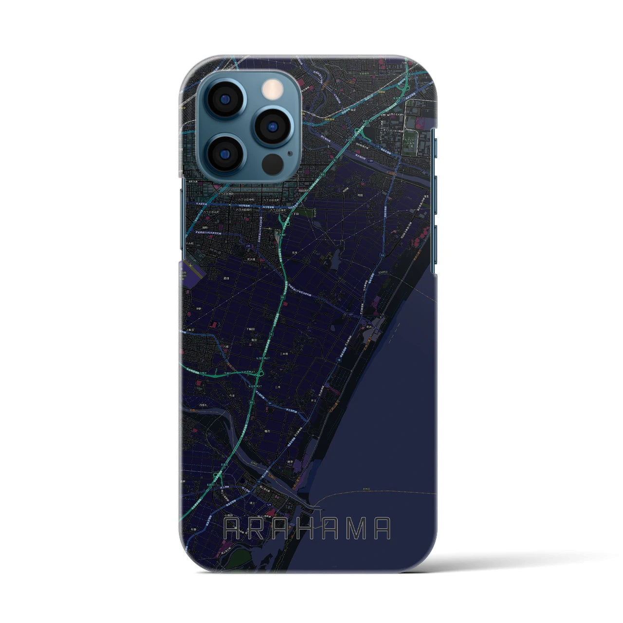 【荒浜（宮城県）】地図柄iPhoneケース（バックカバータイプ）