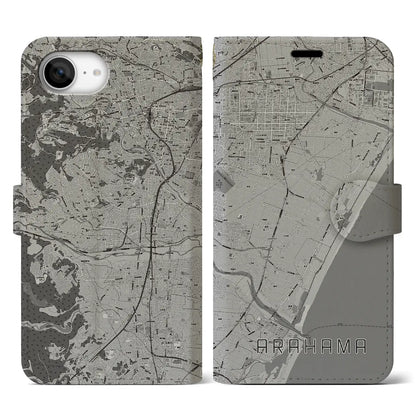 【荒浜（宮城県）】地図柄iPhoneケース（手帳タイプ）